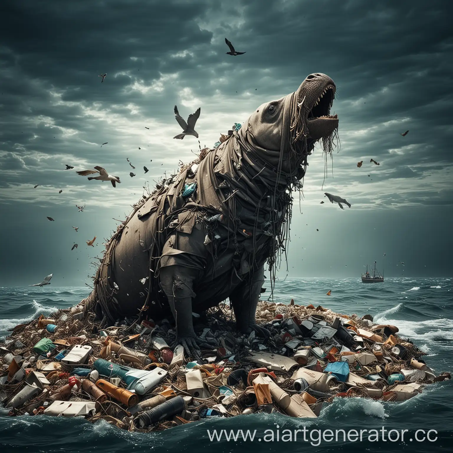 Horror-of-Ocean-Pollution-Animals-Suffering-from-Garbage