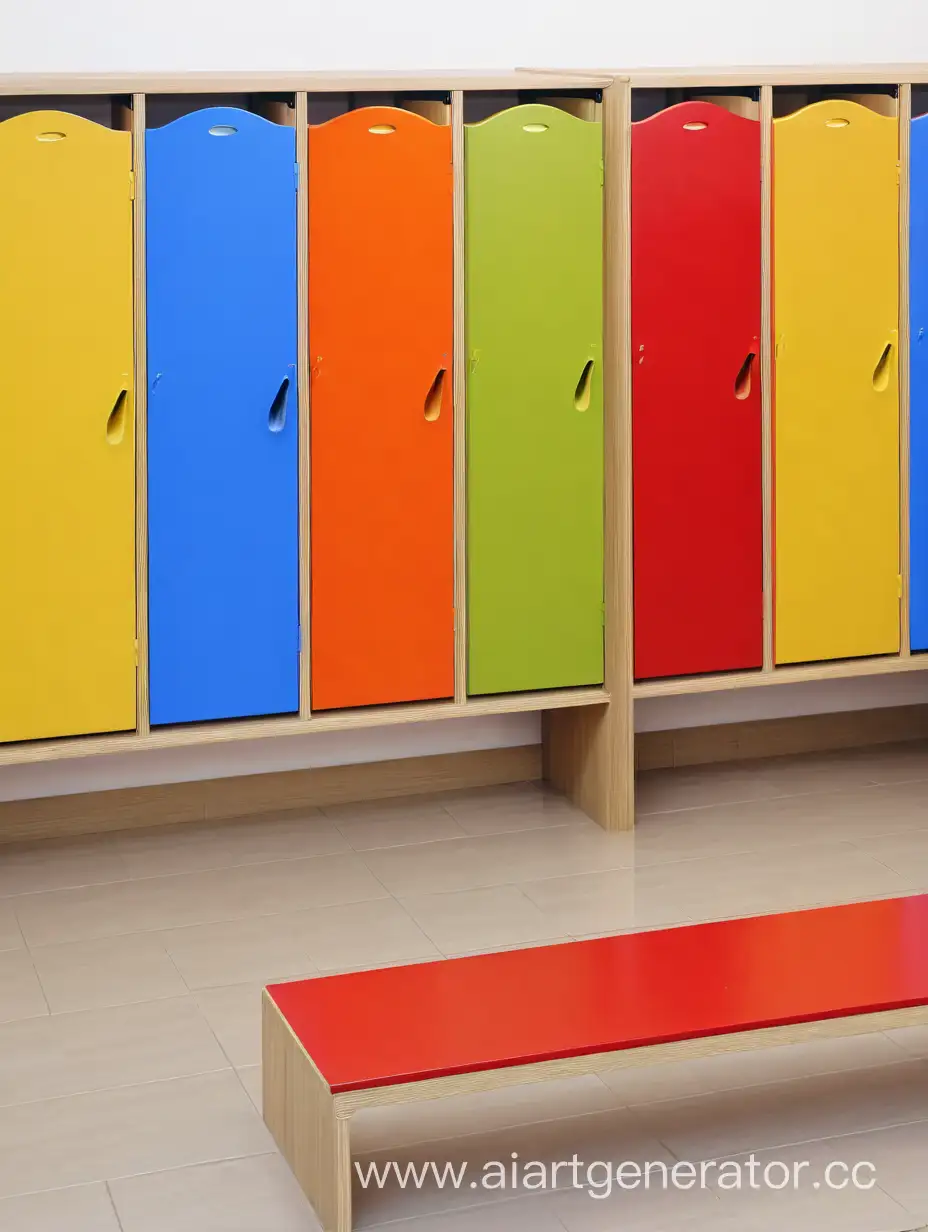 Детские шкафчики в детском садике