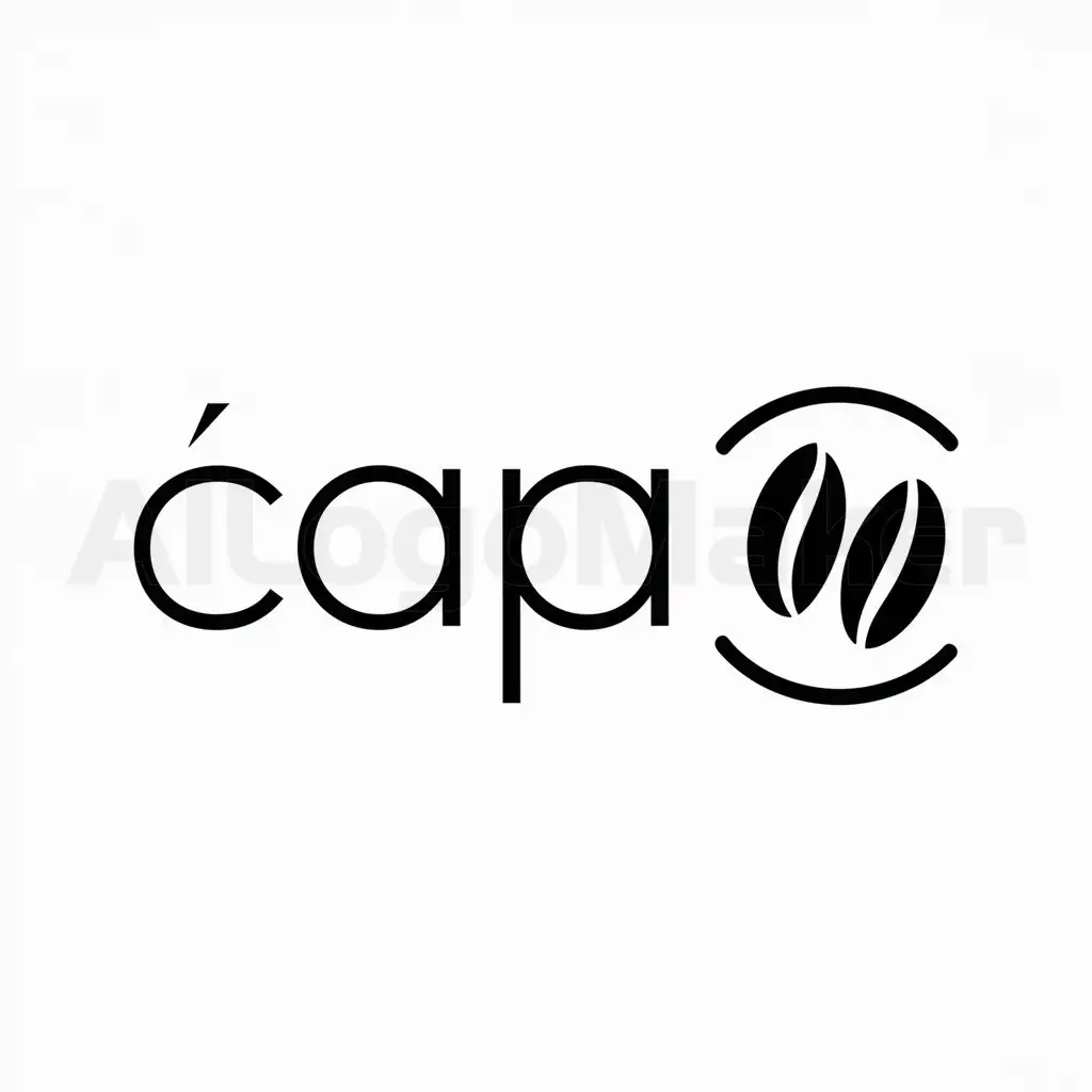 a logo design,with the text "CAPA", main symbol:grains of coffee,Moderate,be used in Others industry,clear background