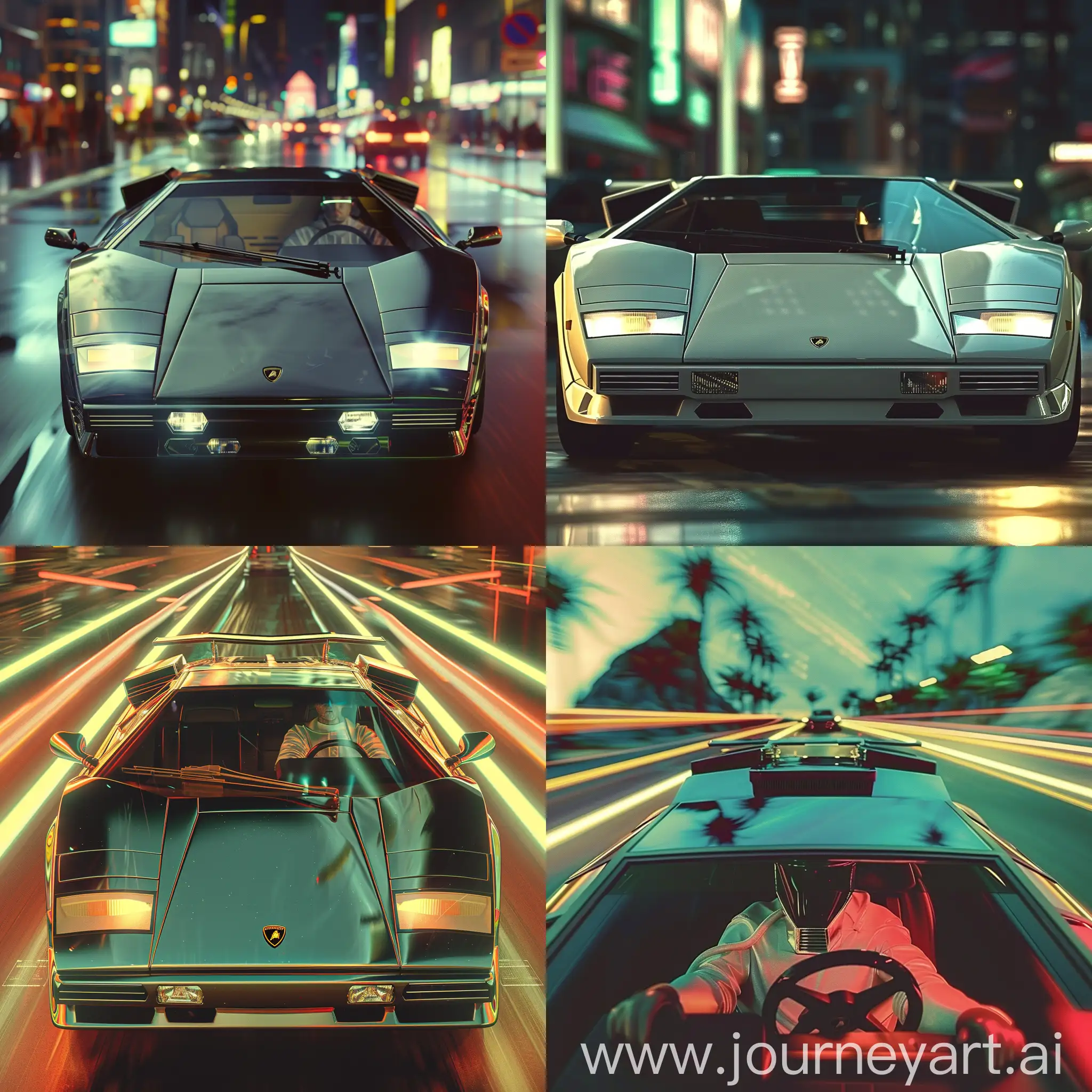 Cyberpunk-Priest-Drives-Lamborghini-Countach