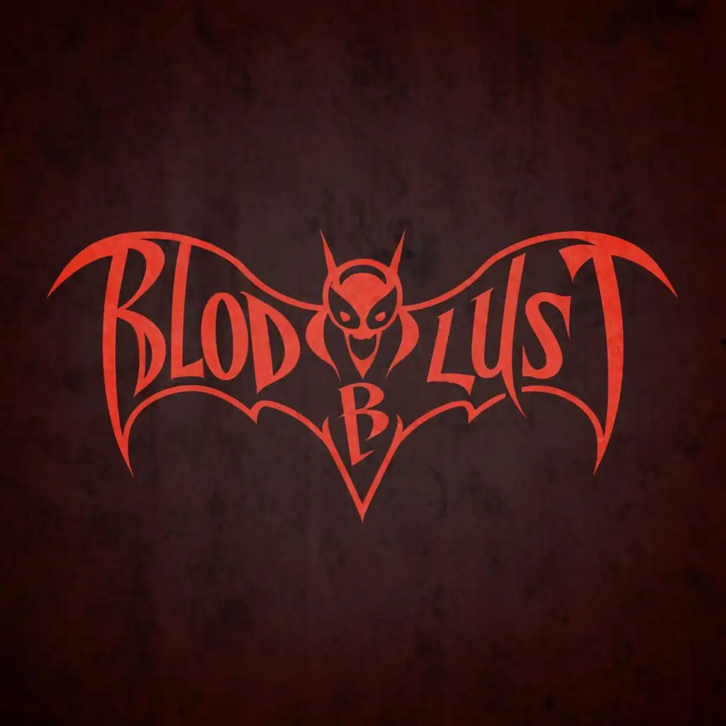 a logo design,with the text "Bloodlust", main symbol:Bloodlust,Moderate,clear background