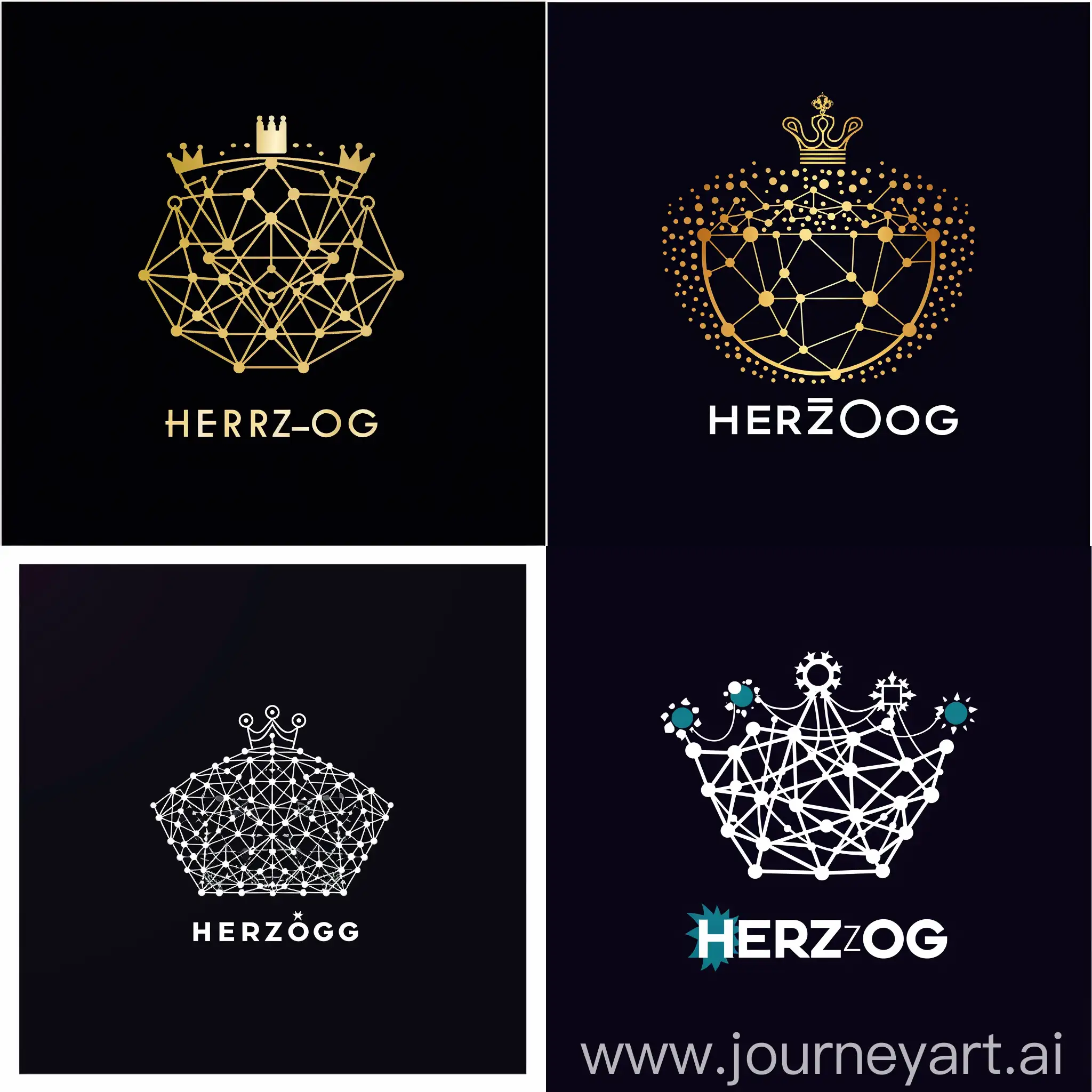 HERZOG-IT-Company-Logo-Internet-Network-Crown-Design