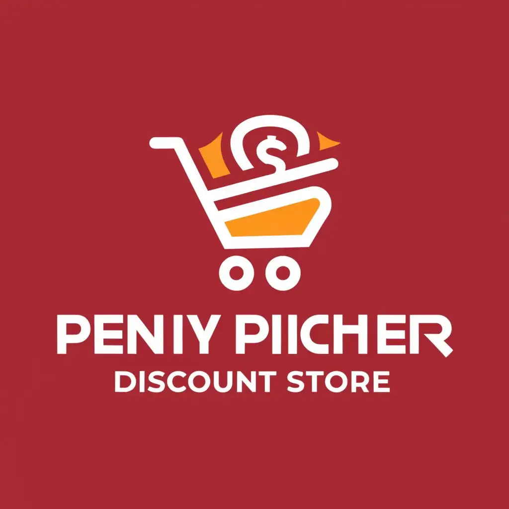 a logo design,with the text "Penny pincher discount store", main symbol:discount store,Moderate,clear background