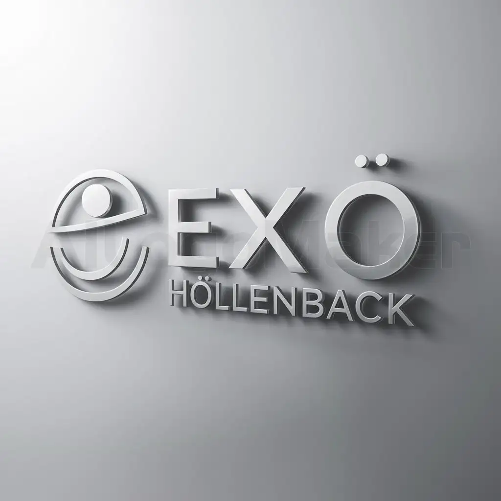a logo design,with the text "EXÖ HÖLLENBACK", main symbol:ESFERA,Minimalistic,be used in Medical Dental industry,clear background