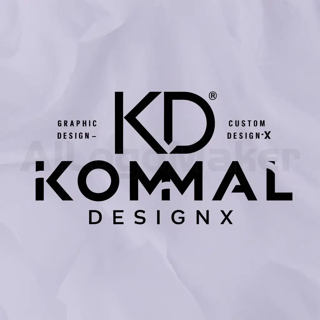 a logo design,with the text "Komal DesignX", main symbol:Komal DesignX logo is based on graphic design industry generate logo some unique, creative and different logo to relate graphic design industry,Moderate,clear background