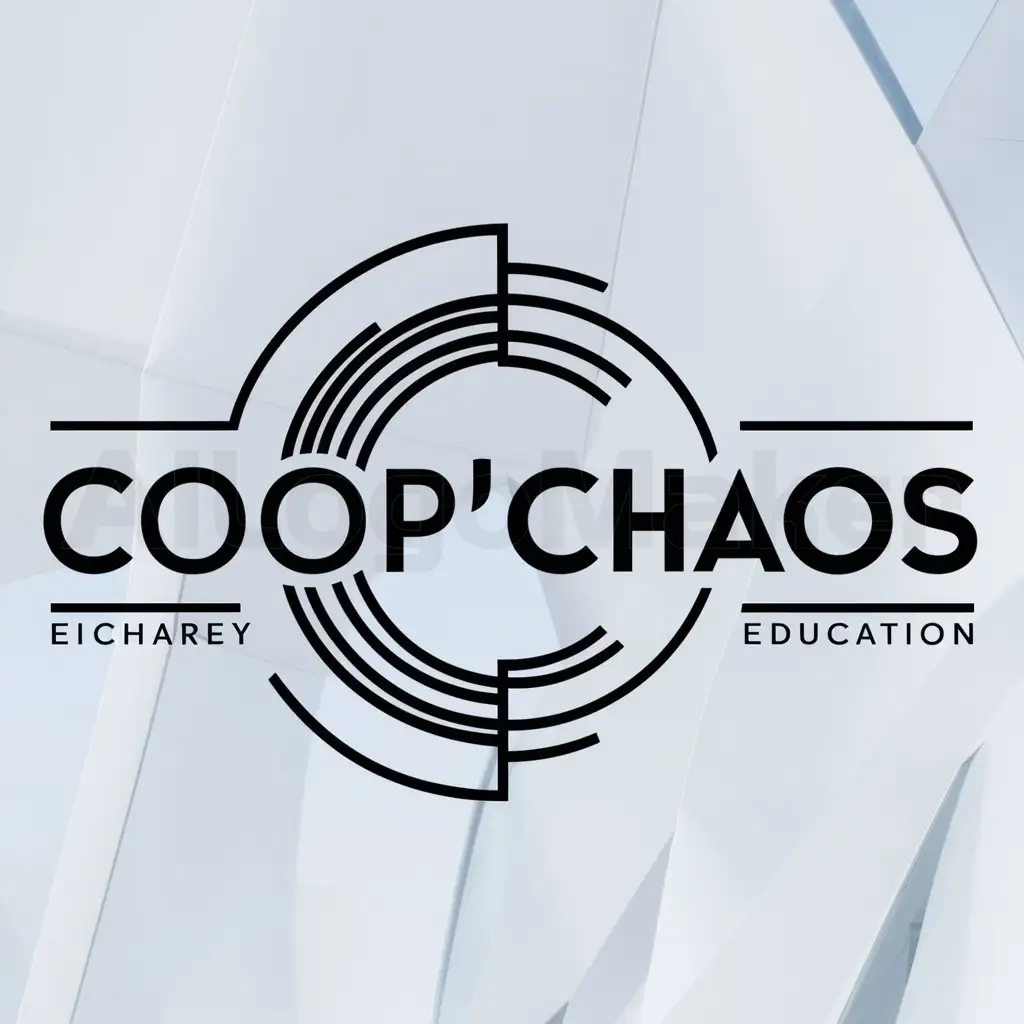 a logo design,with the text "Coop'chaos", main symbol:cercle,complex,be used in Education industry,clear background