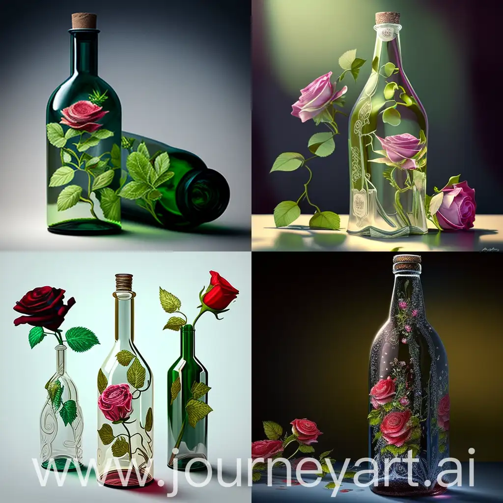 Glass-Bottle-Design-with-Roses