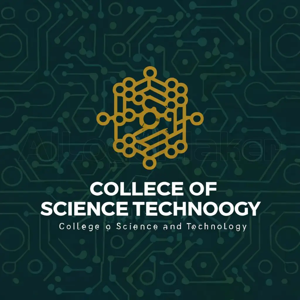 a logo design,with the text "college of science and technology", main symbol:filipino pattern, technology and science,Minimalistic,be used in Technology industry,clear background