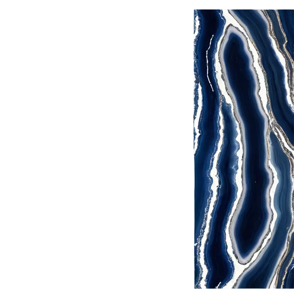 Exquisite-Navy-Blue-and-Silver-Vertical-Agate-Borders-PNG-Image