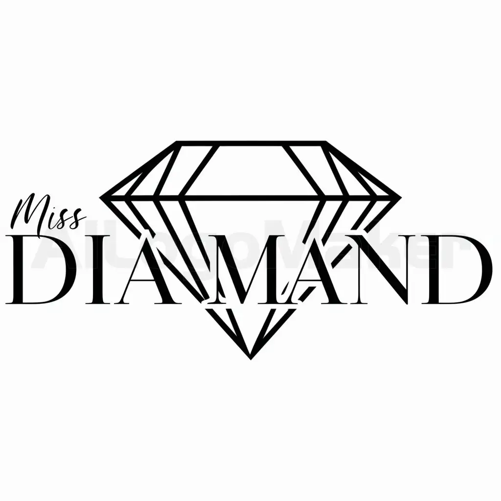 a logo design,with the text "MISS DIAMAND", main symbol:DIAMAND,complex,clear background