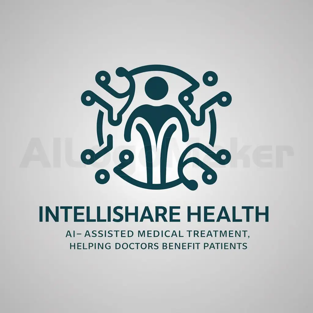 a logo design,with the text "Intellishare Health-AI assisted medical treatment, help doctors benefit patients", main symbol:healthy,complex,be used in Medical Dental industry,clear background