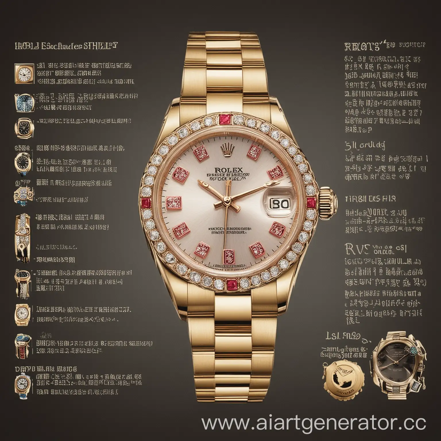 Elegant-Infographic-Displaying-Womens-Rolex-Wristwatches