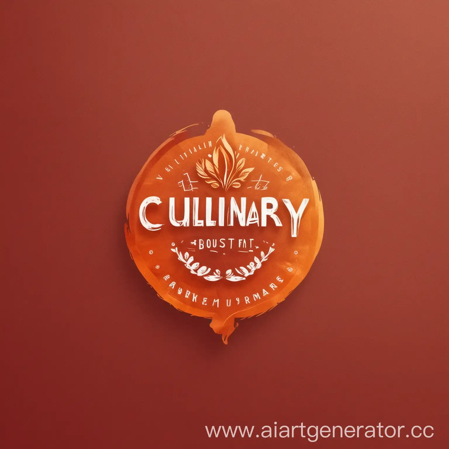 логотип кулинарного  сайта в тёплых цветах