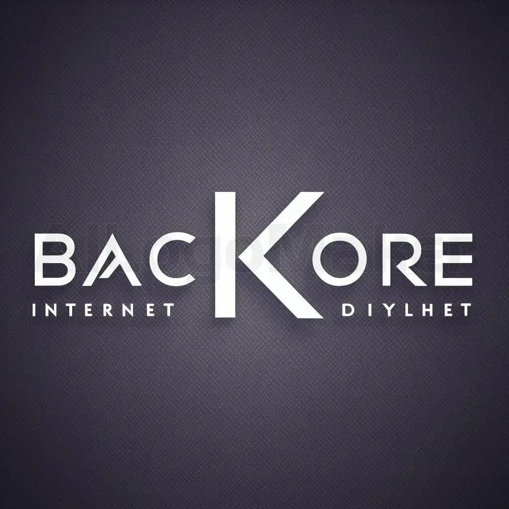a logo design,with the text "bacKore", main symbol:K,Minimalistic,be used in Internet industry,clear background