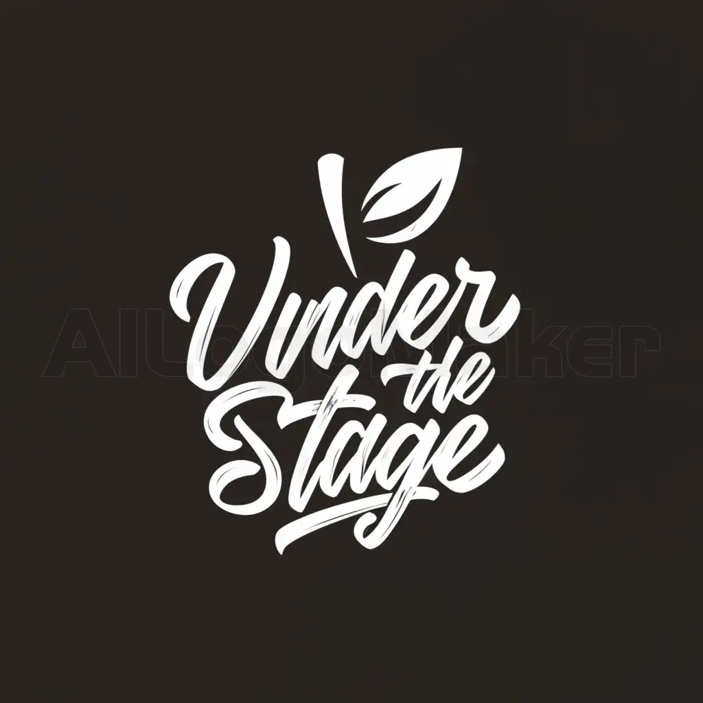 a logo design,with the text "Under the stage", main symbol:apple,Moderate,be used in Others industry,clear background