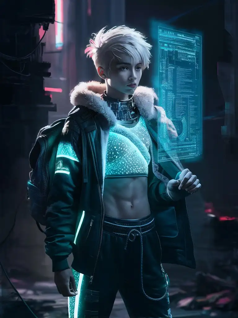Dystopian-Cyberpunk-Teen-Femboy-Hacker-in-Bioluminescent-Outfit
