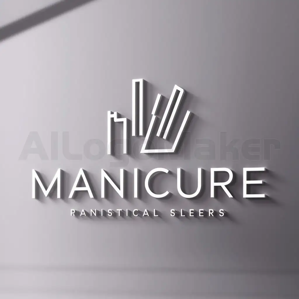 LOGO-Design-For-Manicure-Minimalistic-Nails-Emblem-on-Clear-Background