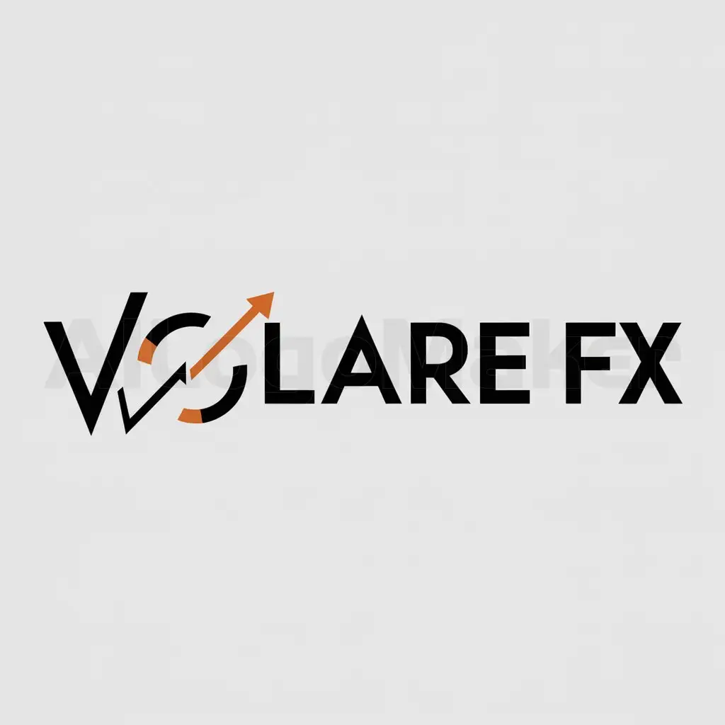 LOGO-Design-for-Volare-FX-Clear-and-Moderate-with-Forex-Chart-Symbol