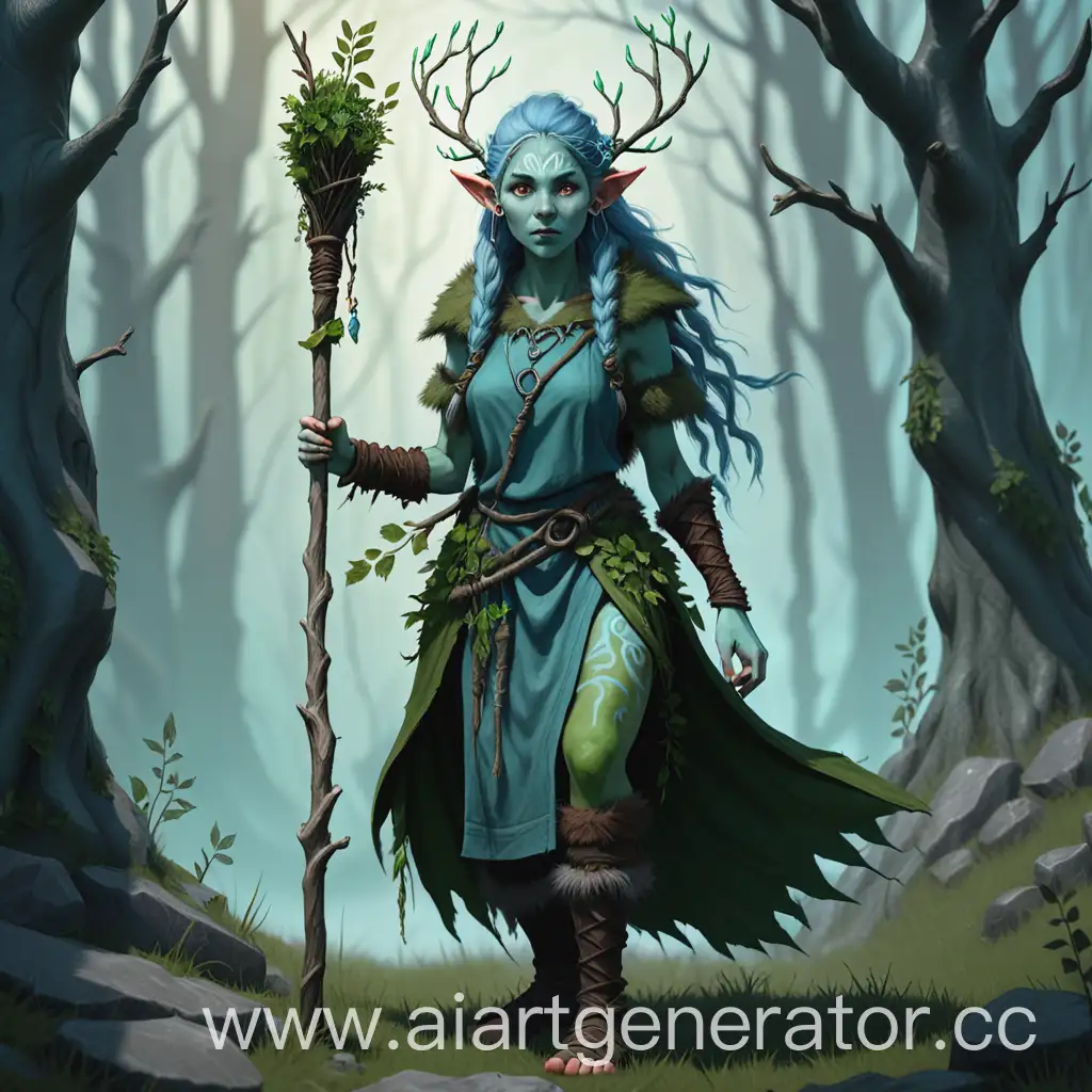 Firbolg-Druid-Girl-with-Branch-Staff-in-Green-Garb