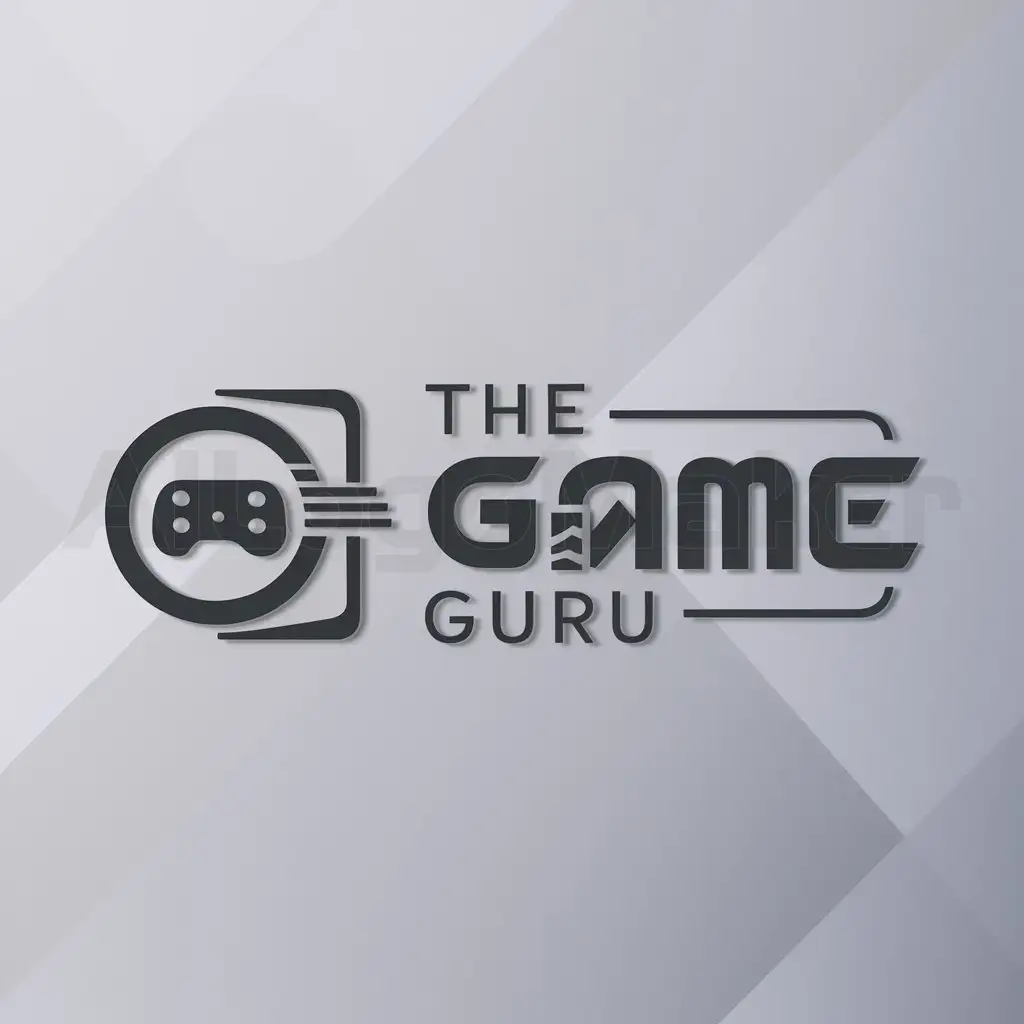a logo design,with the text "The Game Guru", main symbol:gaming device,Moderate,be used in Entertainment industry,clear background