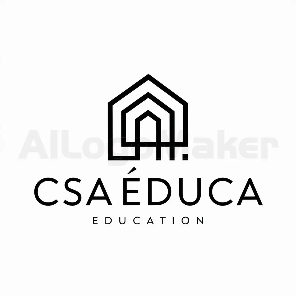 a logo design,with the text "csaeduca", main symbol:casa,complex,be used in Education industry,clear background