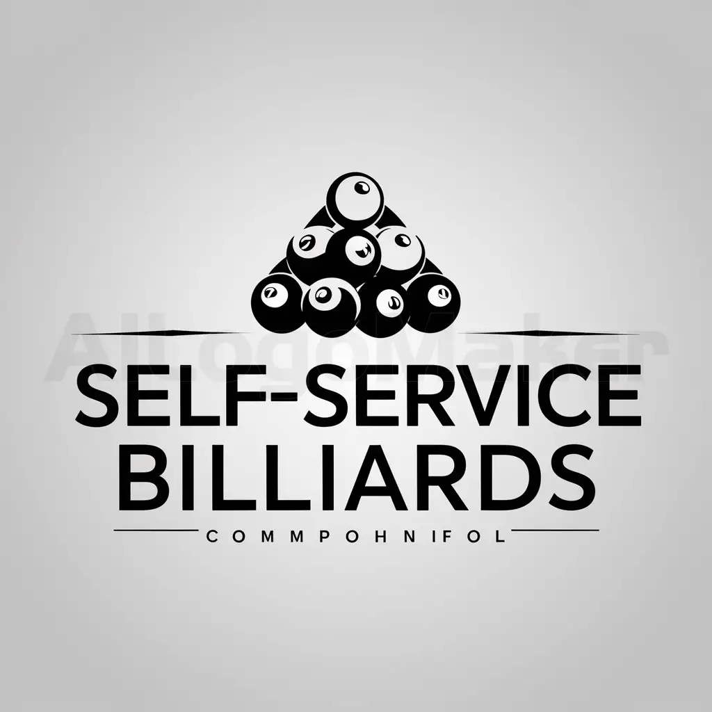 a logo design,with the text "self-service billiards", main symbol:self-service billiards,Moderate,clear background