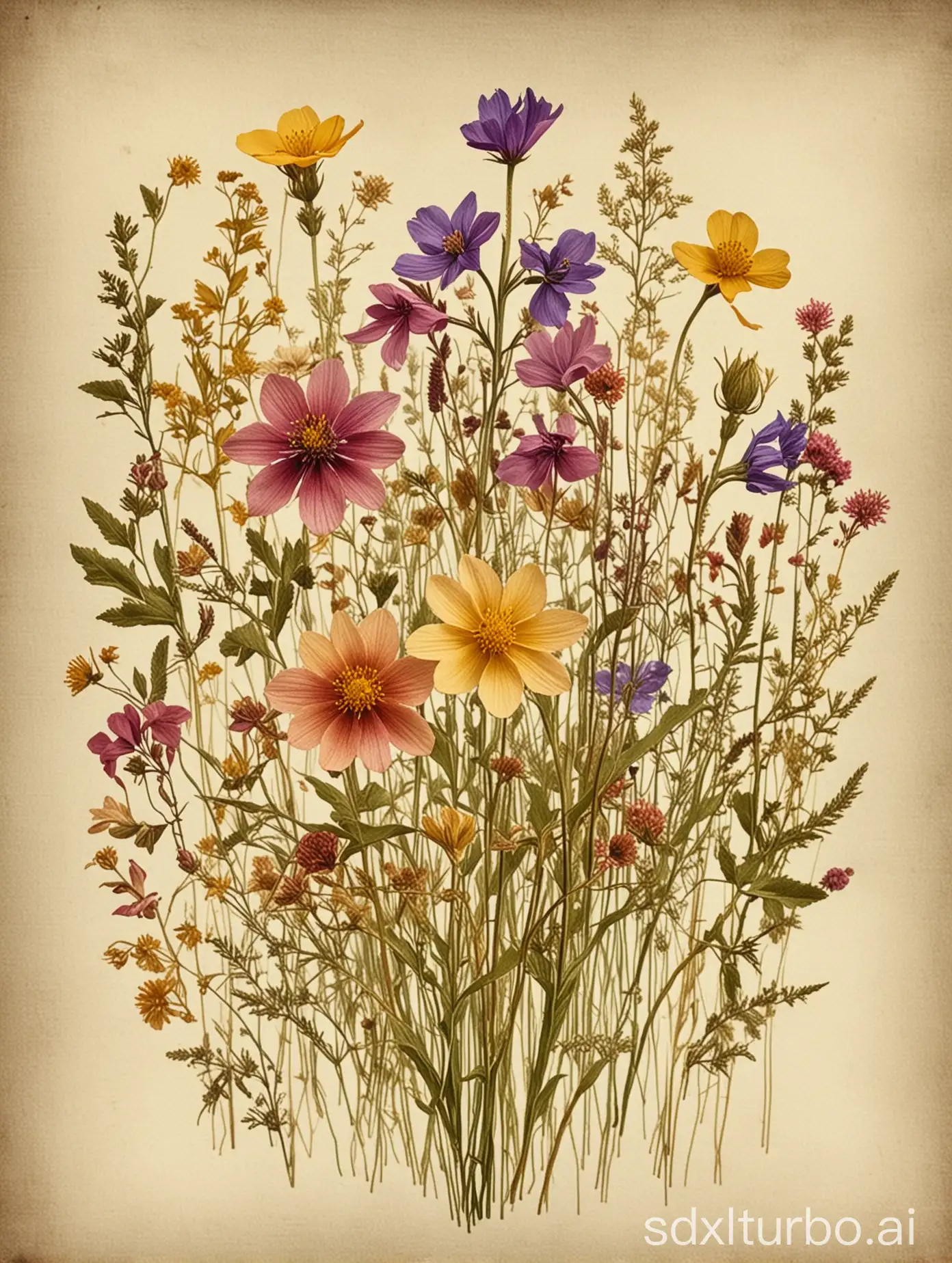 Vintage-Style-Pressed-Wild-Flowers-Delicate-Botanical-Artwork