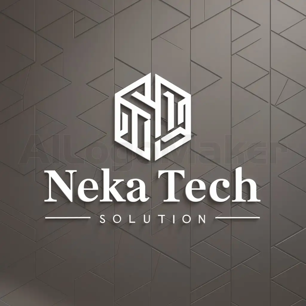 a logo design,with the text "neka tech solution", main symbol:geometricos,Moderate,clear background