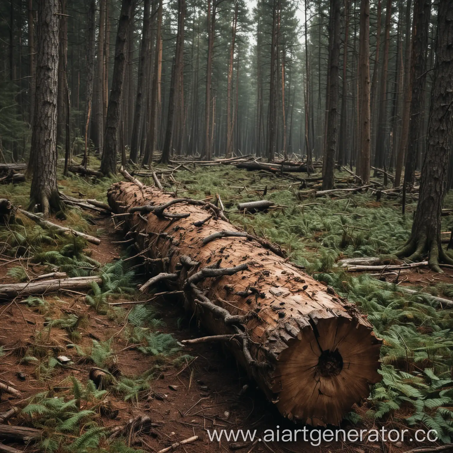 Dangerous-Encounter-Sinister-Log-in-the-Forest