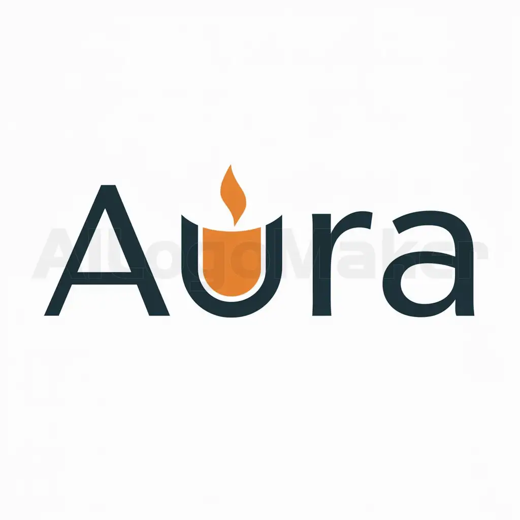 a logo design,with the text "Aura", main symbol:Wax,Moderate,clear background