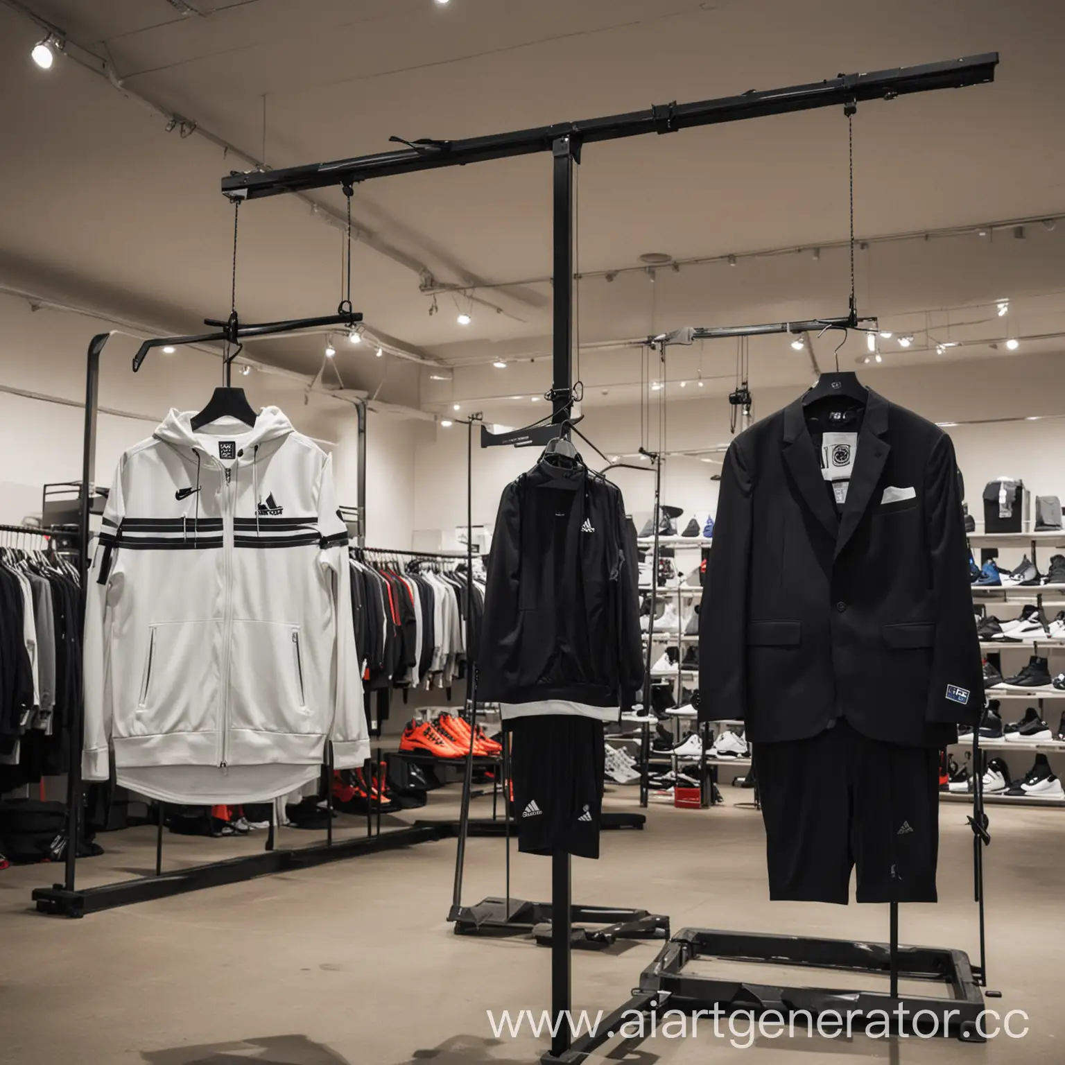 Nike-and-Adidas-Suits-Displayed-on-Store-Hanger