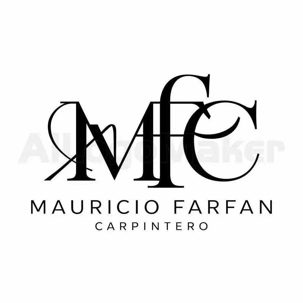 a logo design,with the text "Mauricio Farfan Carpintero", main symbol:MFC,complex,be used in Finance industry,clear background