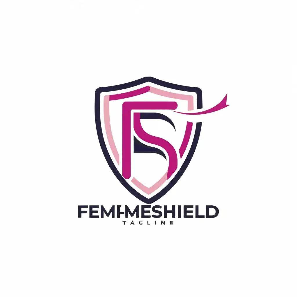a logo design,with the text "FemmeShield", main symbol:FS, Shield,Moderate,be used in 15 industry,clear background