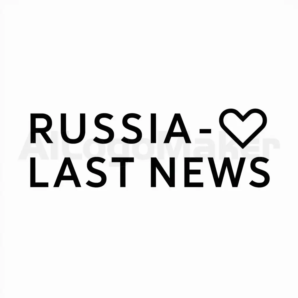a logo design,with the text "Russia - last news", main symbol:serdce,Moderate,clear background