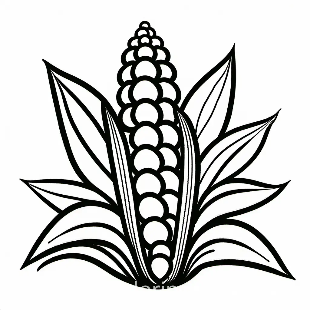 corn cob
, colouring page, infant, thick lines, no shading, no backgrond image 


, Coloring Page, black and white, line art, white background, Simplicity, Ample White Space. The background of the coloring page is plain white to make it easy for young children to color within the lines. The outlines of all the subjects are easy to distinguish, making it simple for kids to color without too much difficulty