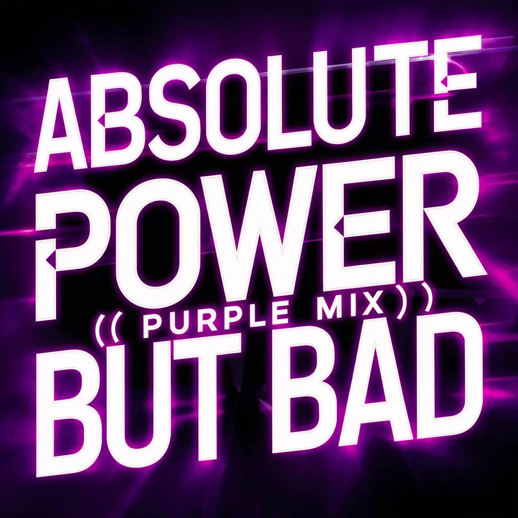 крутая надпись в фиолетовом стиле "ABSOLUTE POWER [PURPLE MIX] BUT BAD"