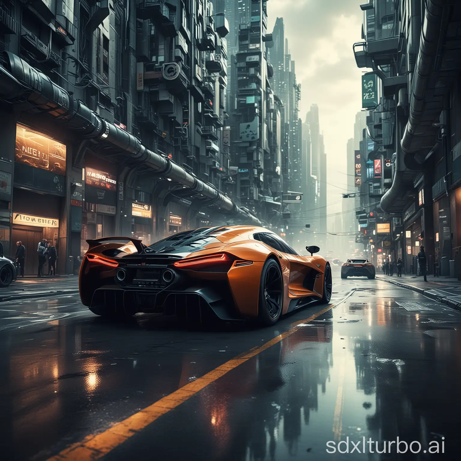 Futuristic-City-Car-Racing-Scene-HighSpeed-Action-in-a-SciFi-Metropolis
