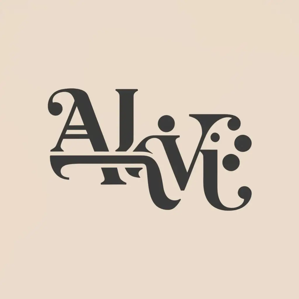 a logo design,with the text "ALVI", main symbol:A,Moderate,clear background