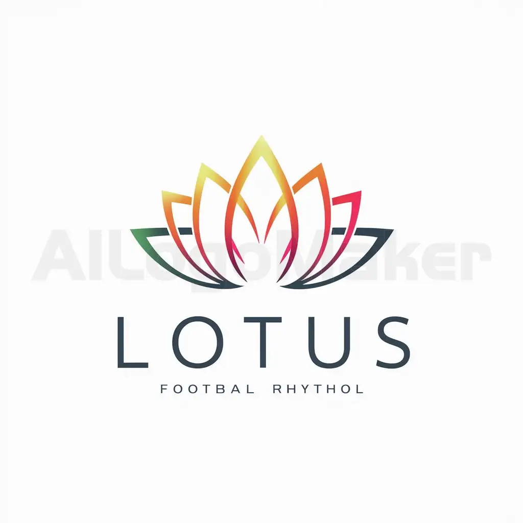 a logo design,with the text "Lotus", main symbol:Vibrating Lotus,Moderate,be used in Football industry,clear background