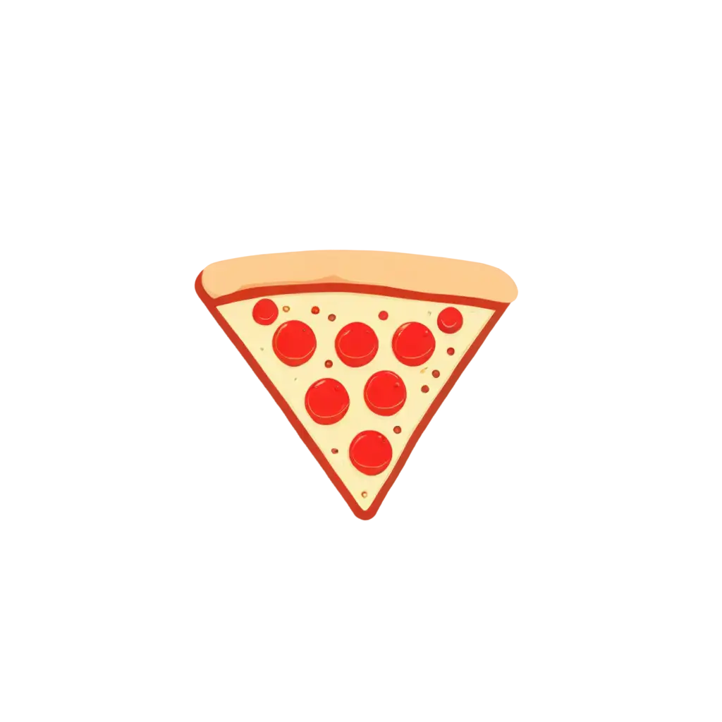 A cute pizza cartoon logo