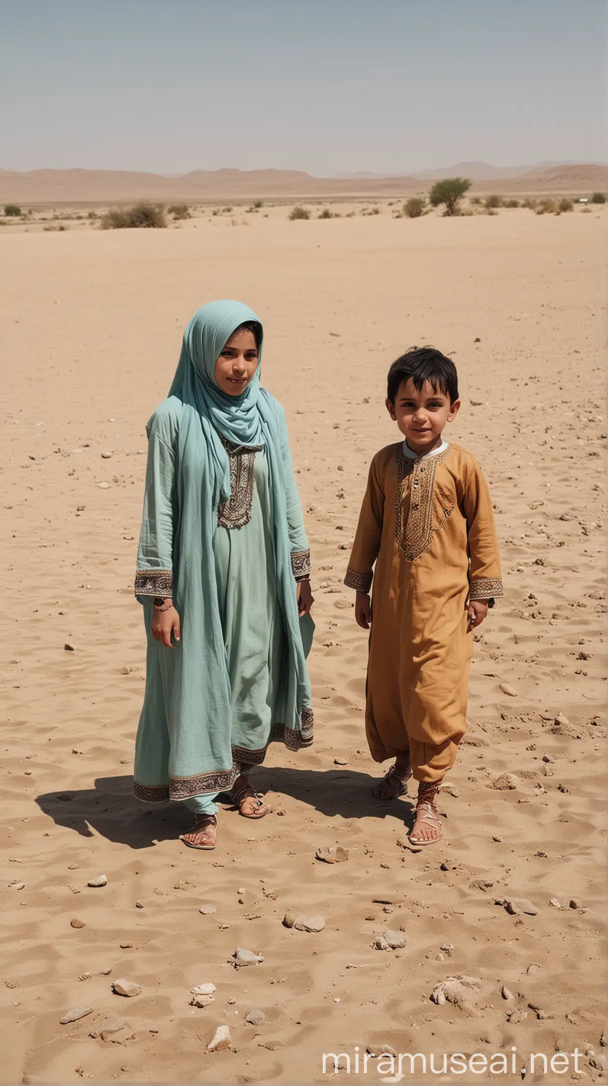 Hazrat Hajra and Baby Ismail Solitude in the Desert