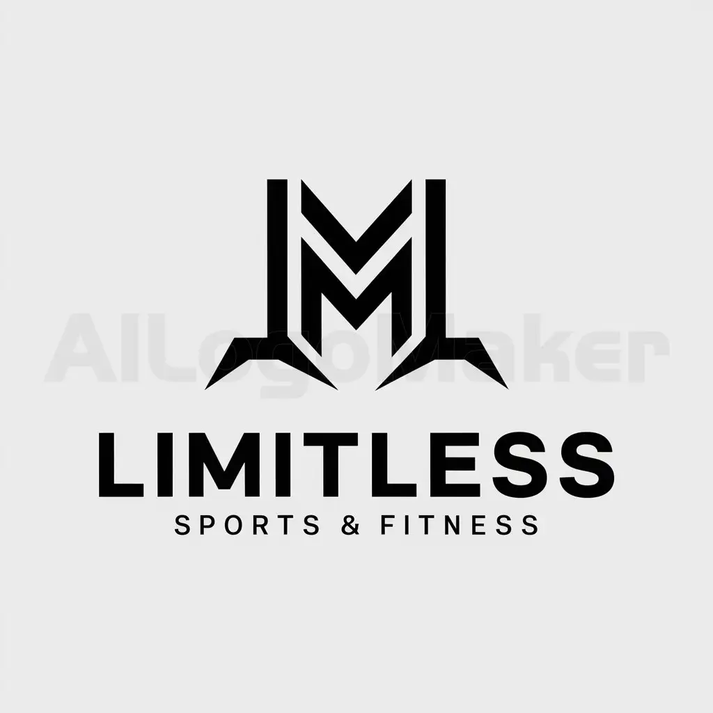 a logo design,with the text "Limitless", main symbol:L M L,complex,be used in Sports Fitness industry,clear background