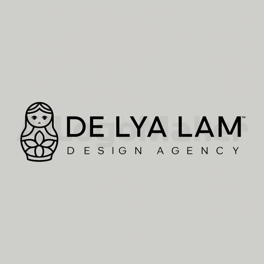 a logo design,with the text "De Lya Lam", main symbol:roiашка,complex,be used in Design agency industry,clear background
