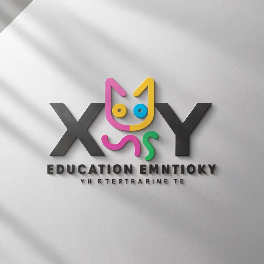 LOGO-Design-for-Colorful-Cat-Minimalistic-Symbol-for-the-Education-Industry