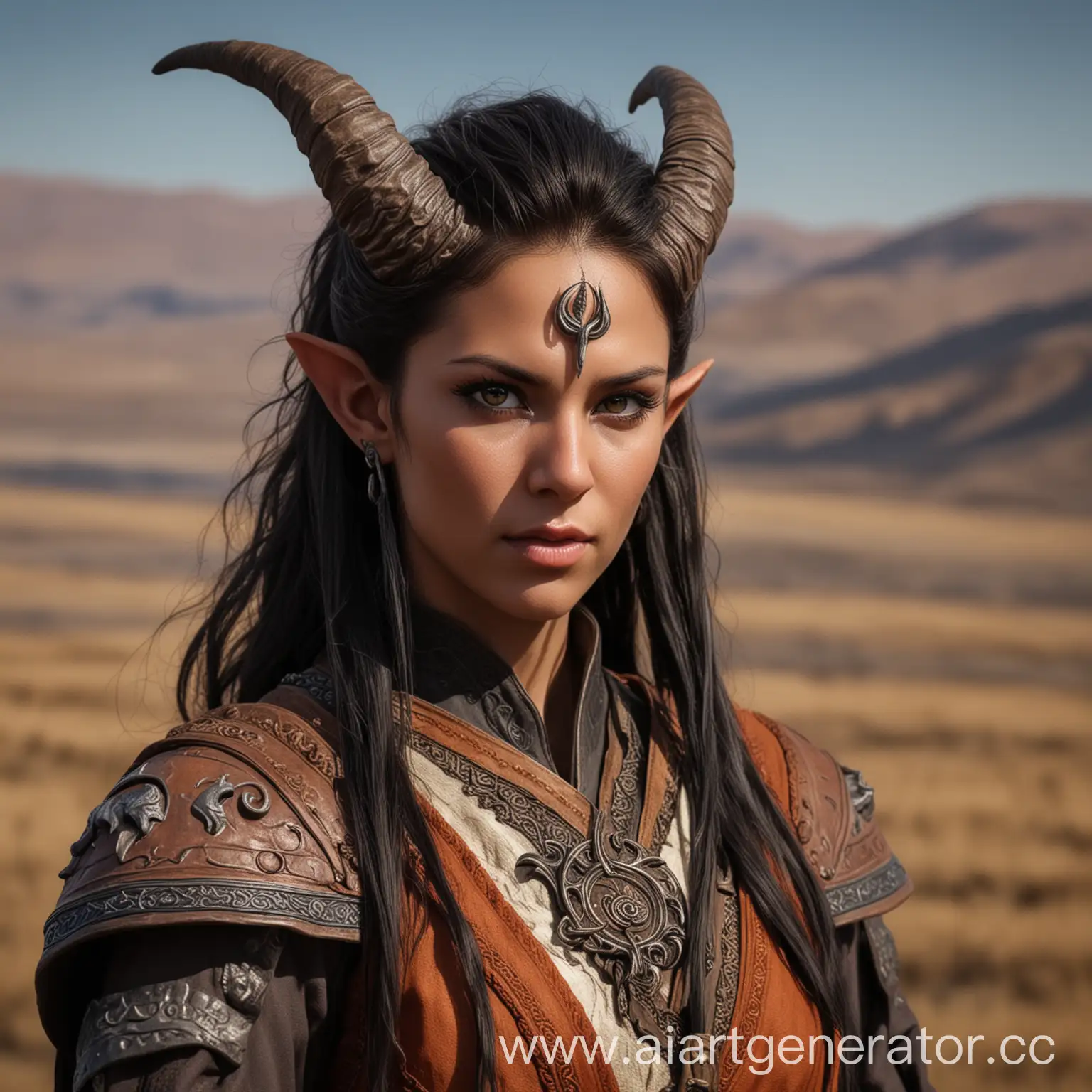 Turkic-Tiefling-Roaming-the-Steppe