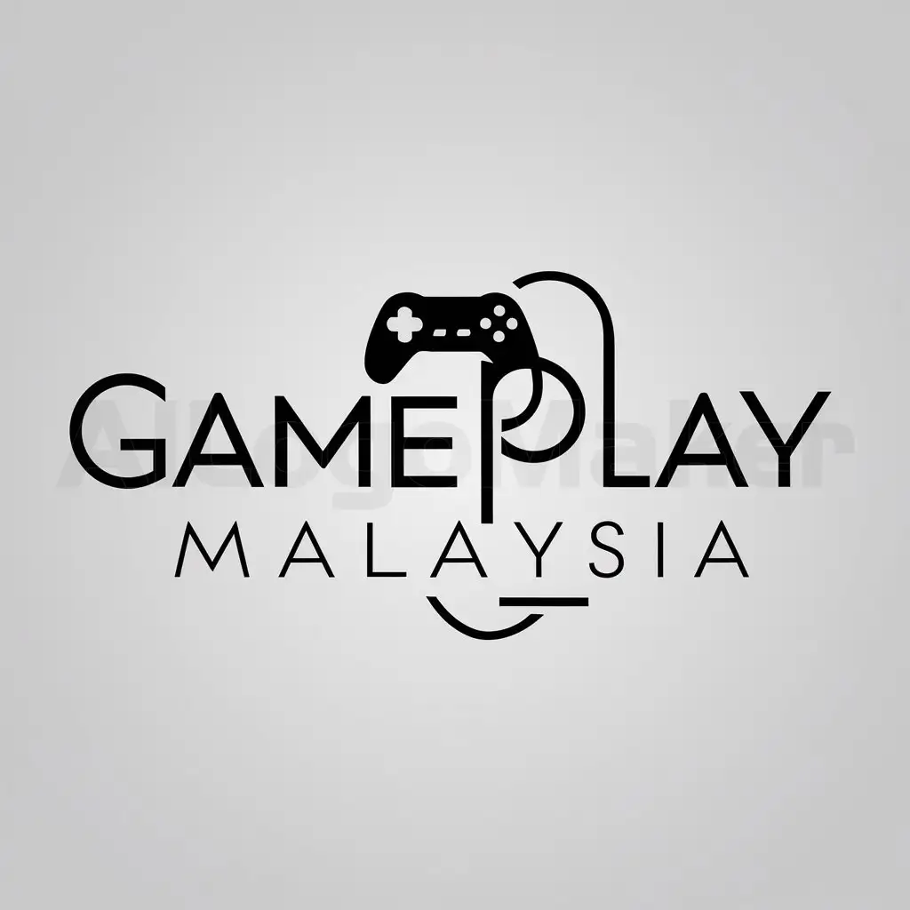 a logo design,with the text "GAMEPLAY MALAYSIA", main symbol:GAMING,Minimalistic,be used in Entertainment industry,clear background