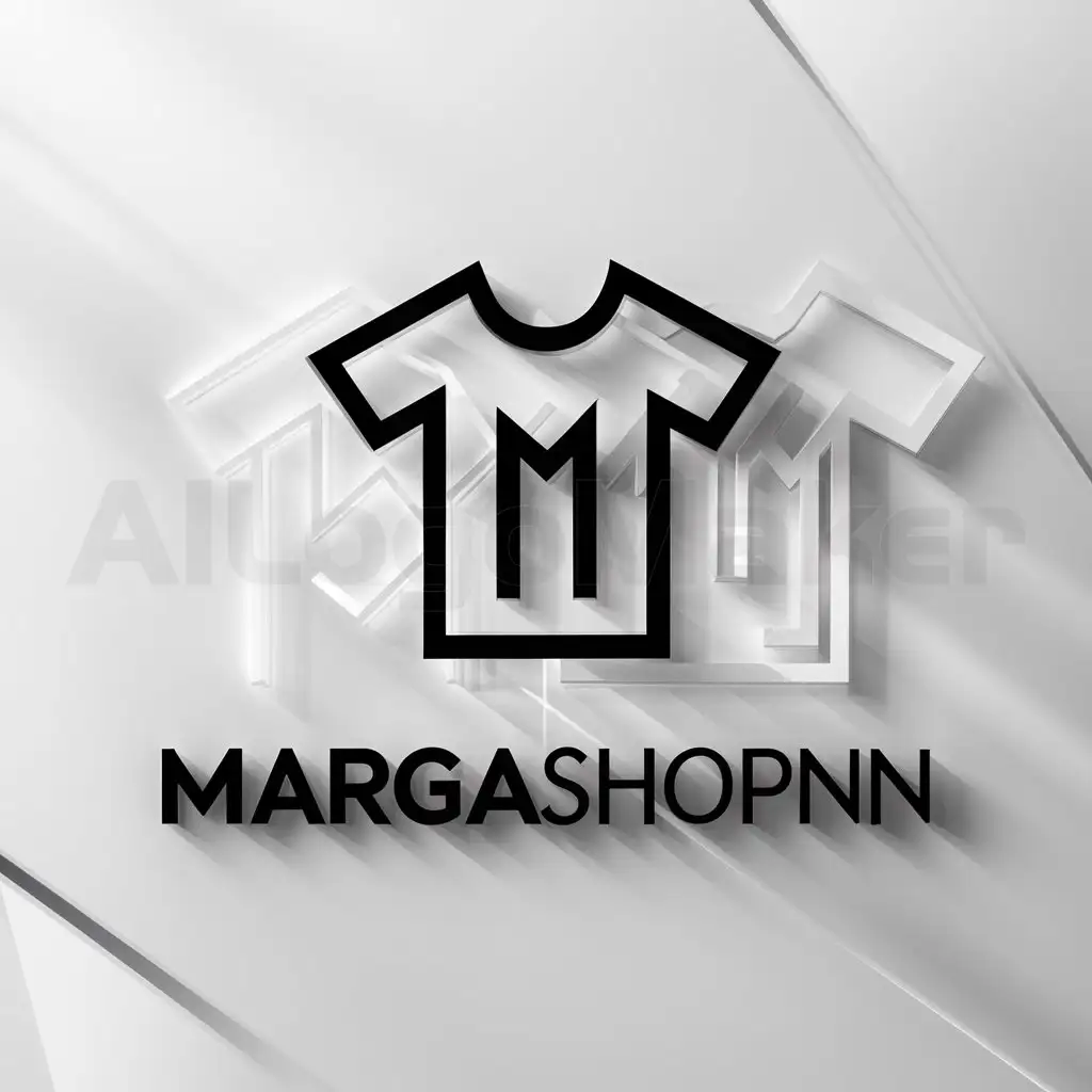 a logo design,with the text "MARGASHOPnn", main symbol:t-shirt,Moderate,be used in Retail industry,clear background