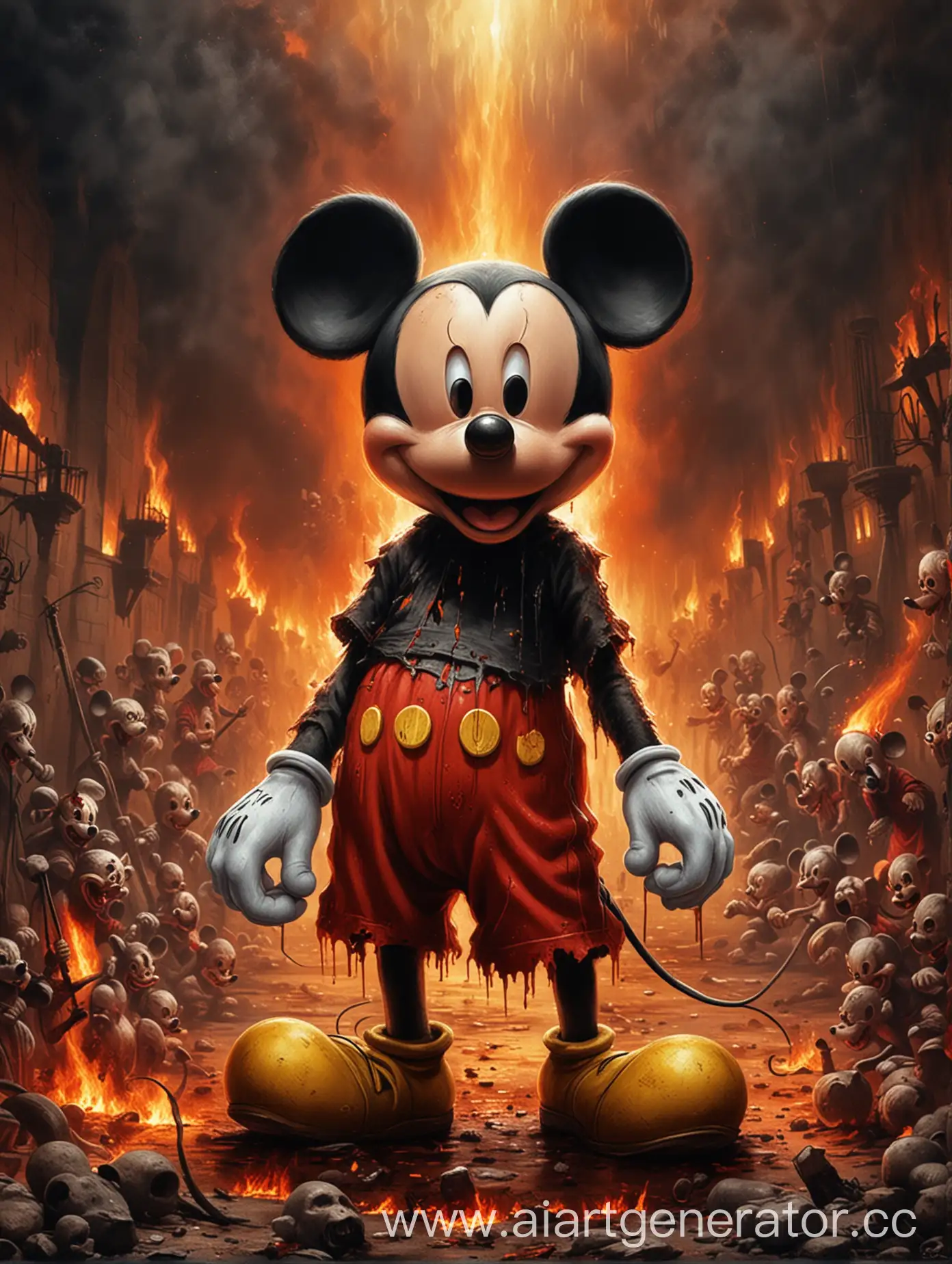 Mickey mouse in hell