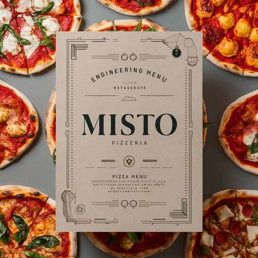 Modern and Elegant Pizza Menu Template for Misto Pizzeria