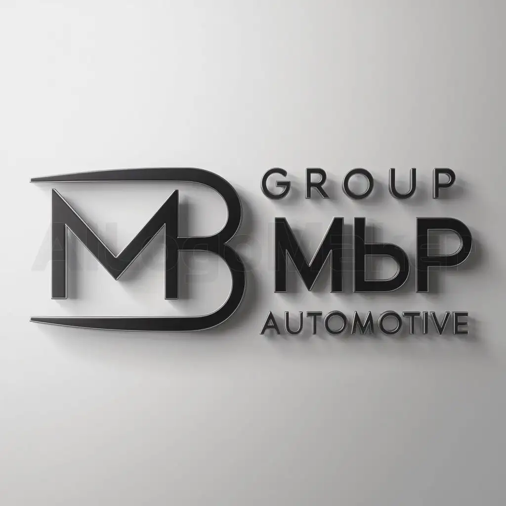 a logo design,with the text "GROUP", main symbol:MB,Moderate,be used in Automotive industry,clear background